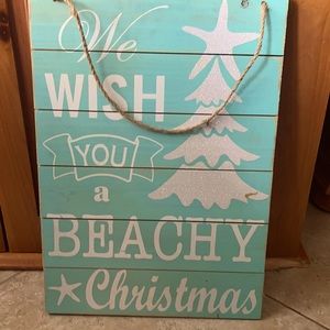 Christmas Beach Sign